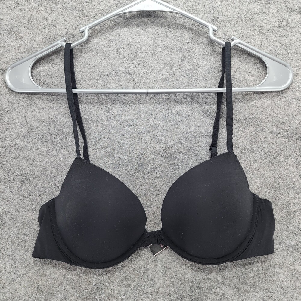 Victoria Secret Bra Womens 34C Padded Plunge Black Underwired